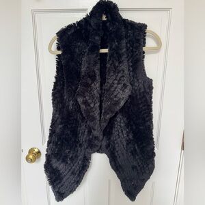 Love Token Plush Black Vest